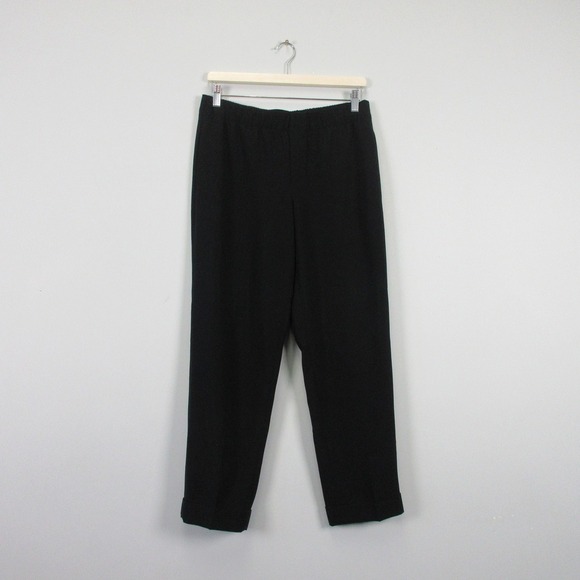 Club Monaco Dress Pants Trouser Women 4 Black Pull On Casual Travel 384 - Picture 1 of 13
